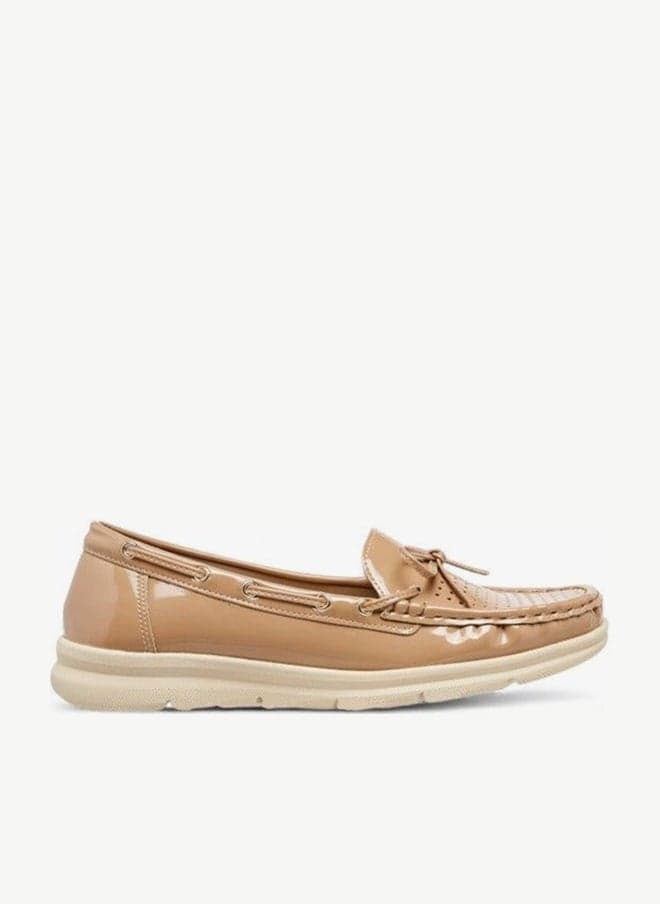 Bow Accent Slip-On Loafers for Women - Image 1