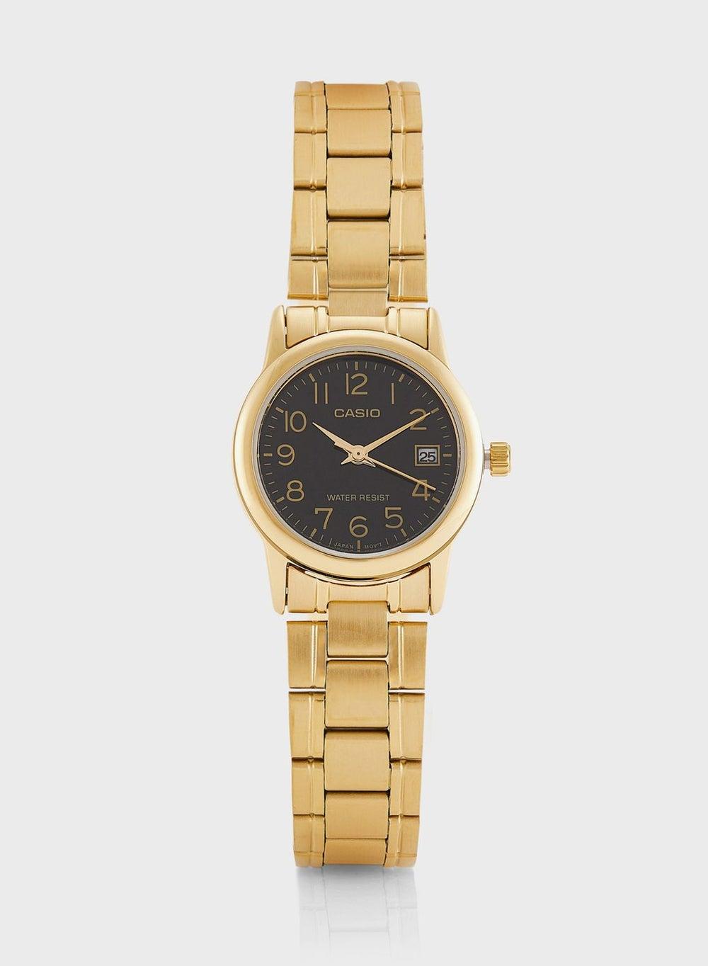 Steel Strap Analog Watch with Round Dial - Image 1