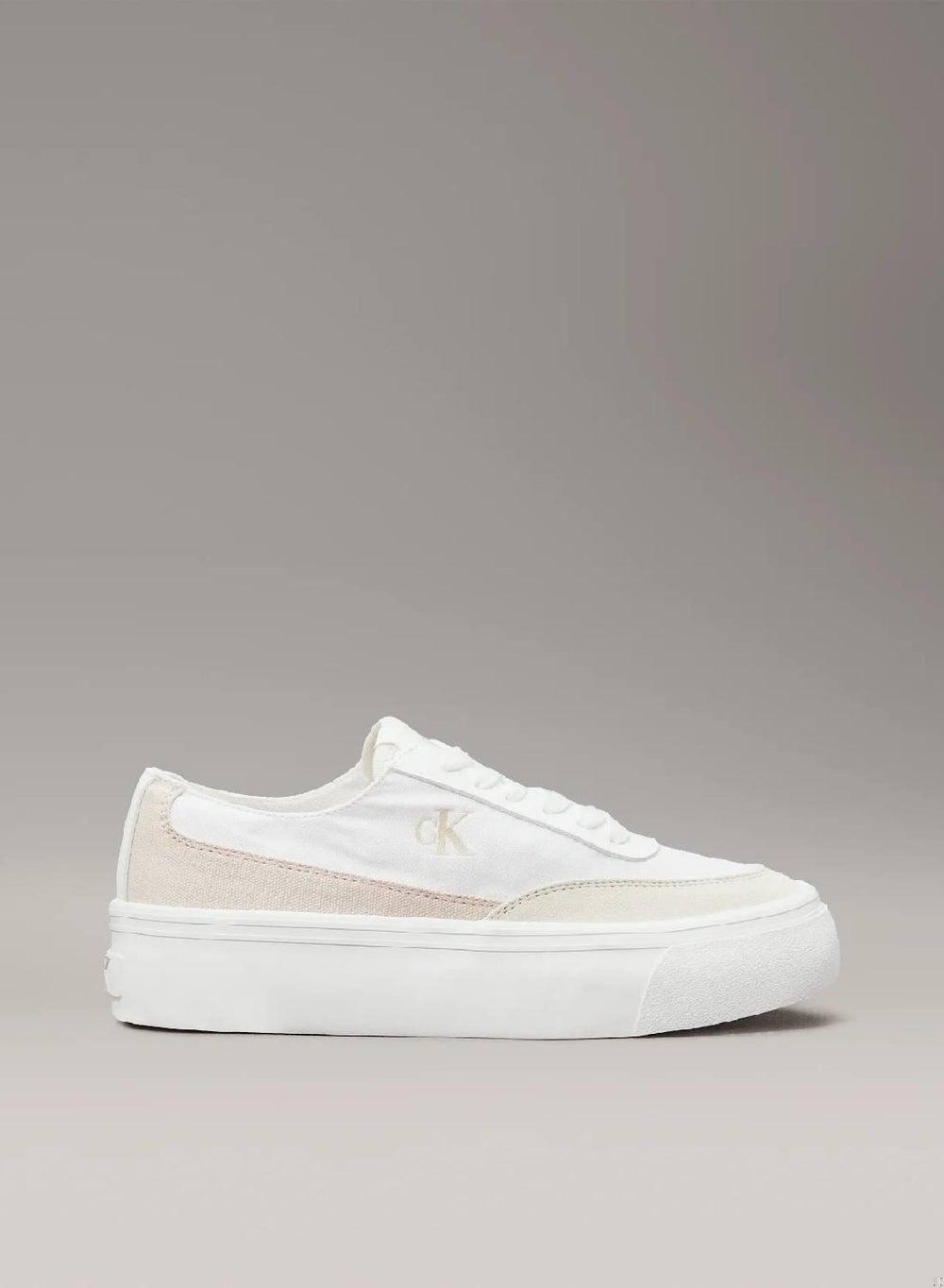 Canvas Platform Trainers with Recycled Cotton - Image 1