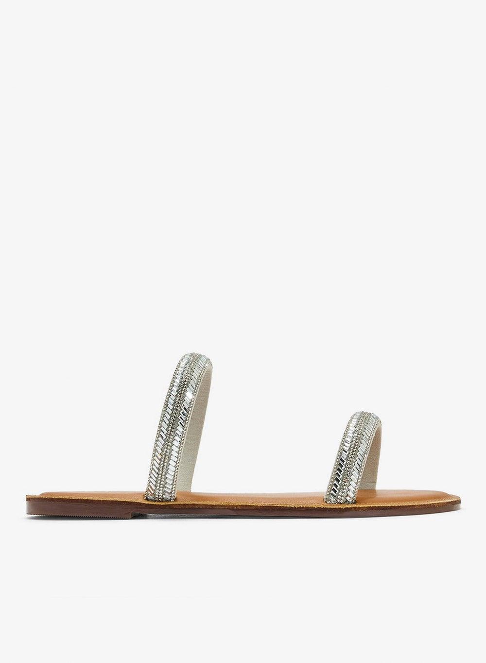 Embellished Flat Sandals for Women - Image 1