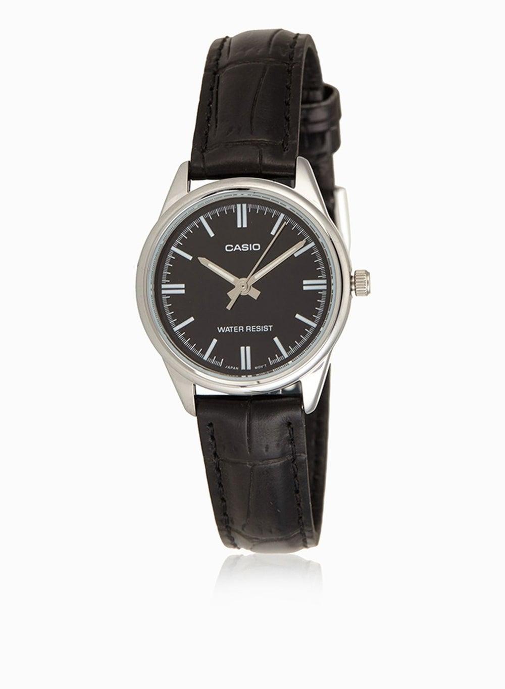 Casio Dress Watch with Black Leather Strap - Image 1