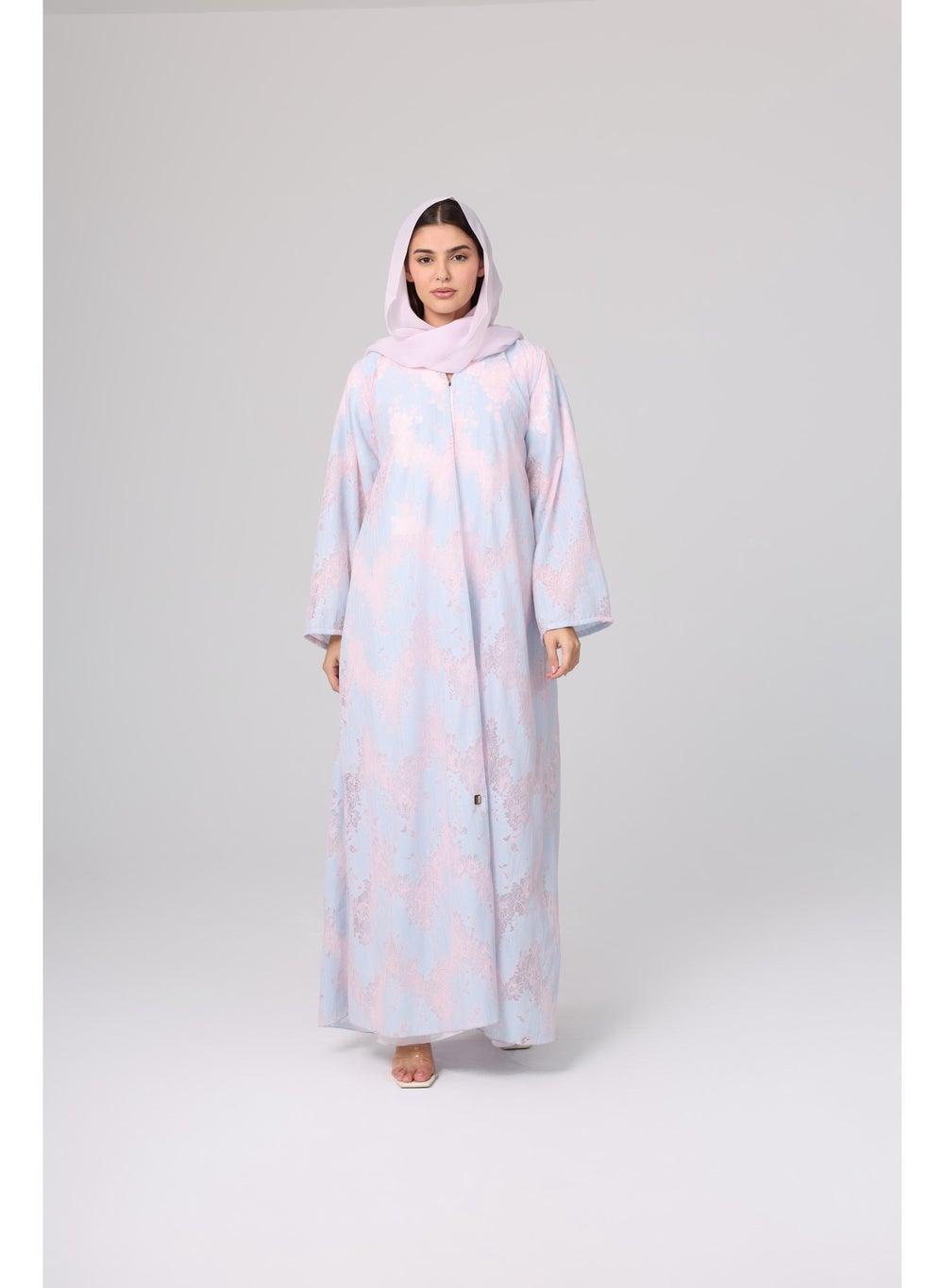 Colored Lace Design Abaya ABY1115 - Image 1