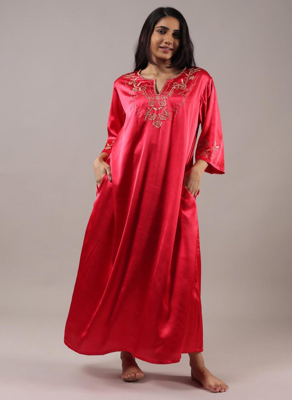 Aru Hand-Embroidered Ramadan Kaftan Loungedress - Image 1