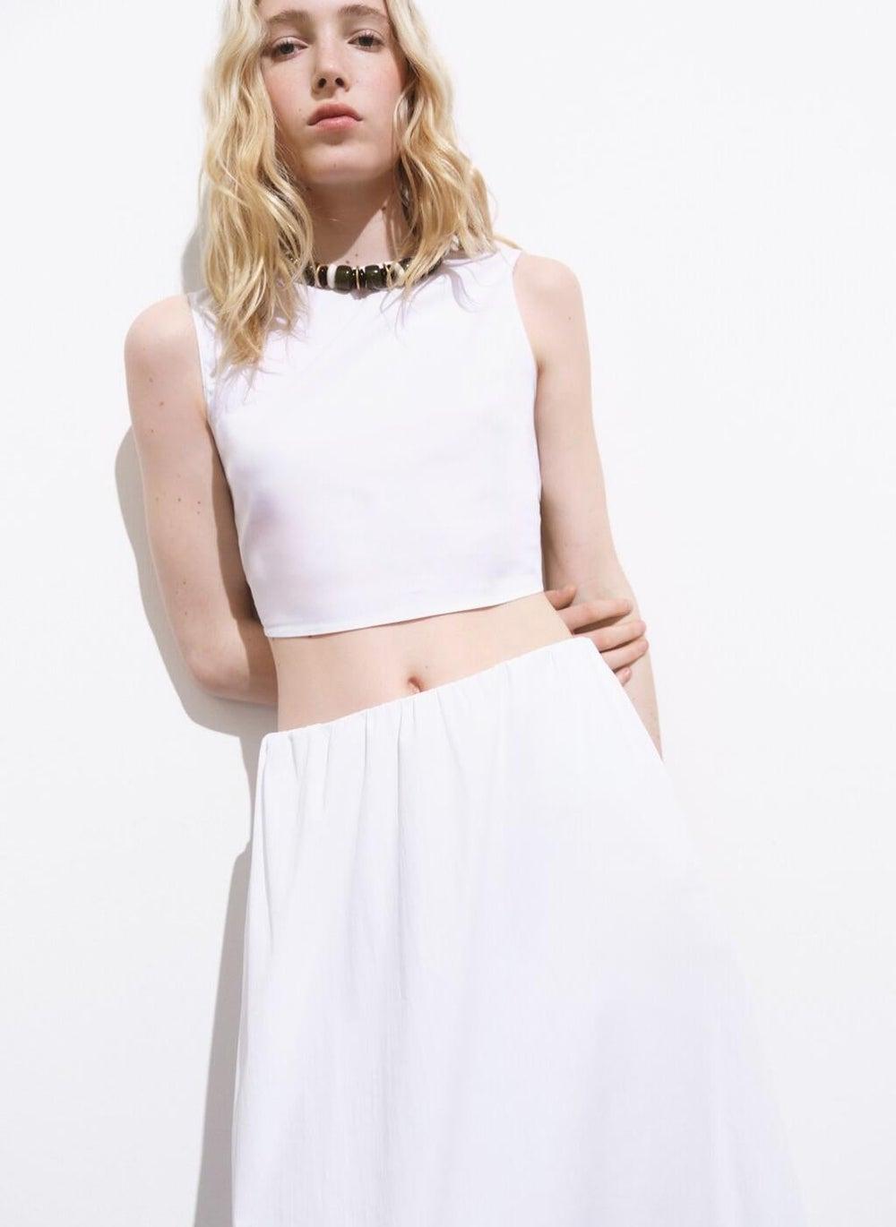 Crop Top with Back Bow Detail - Image 1