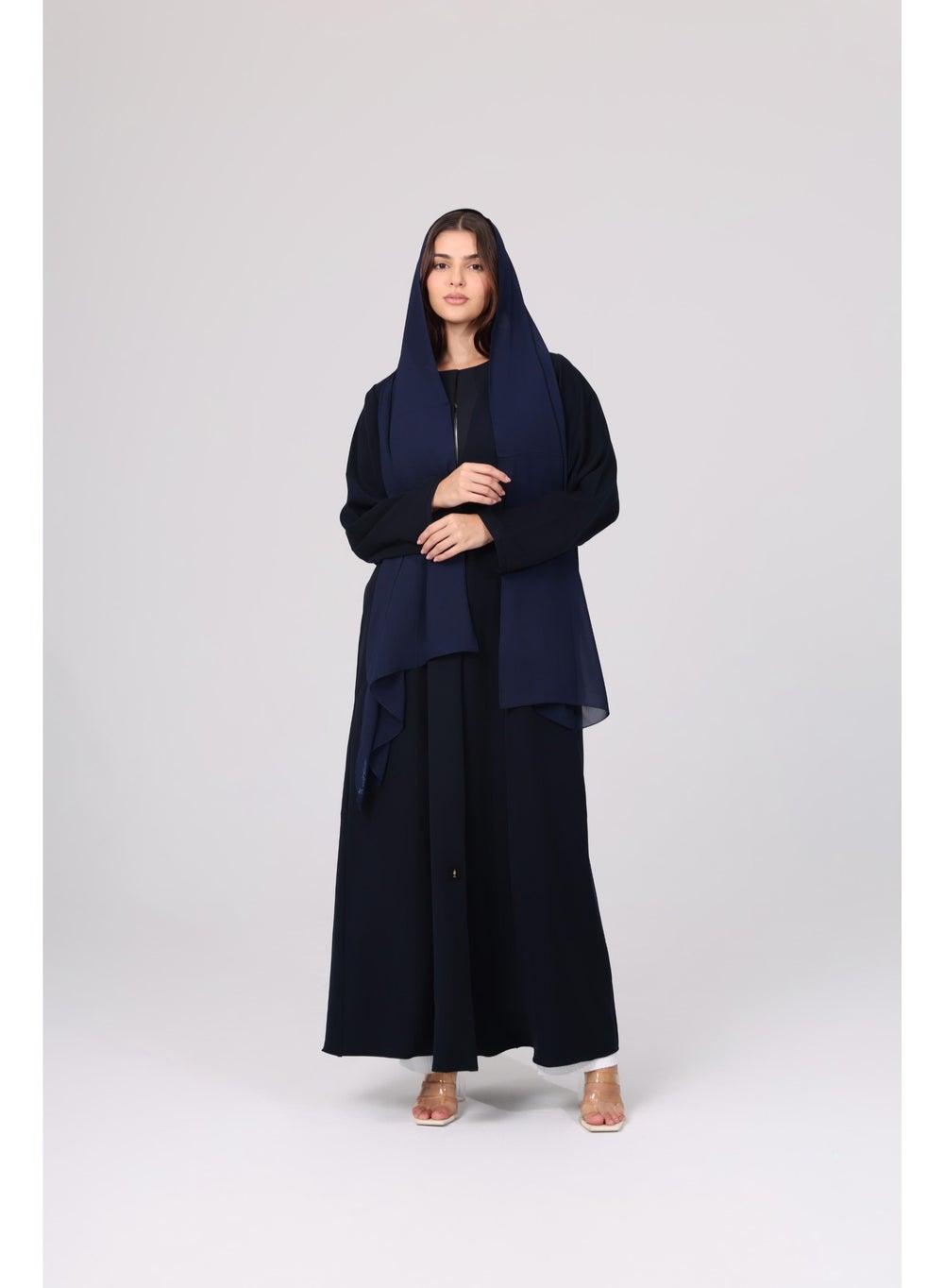 Solid Straight Cut Abaya ABY1111 - Image 1