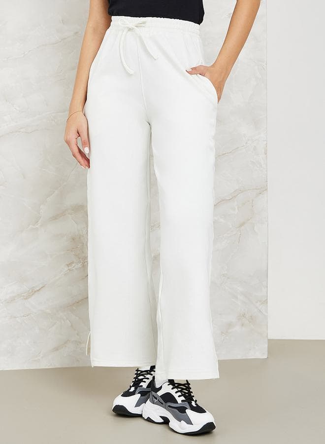 Wide Leg Jogger with Side Slit - Image 1