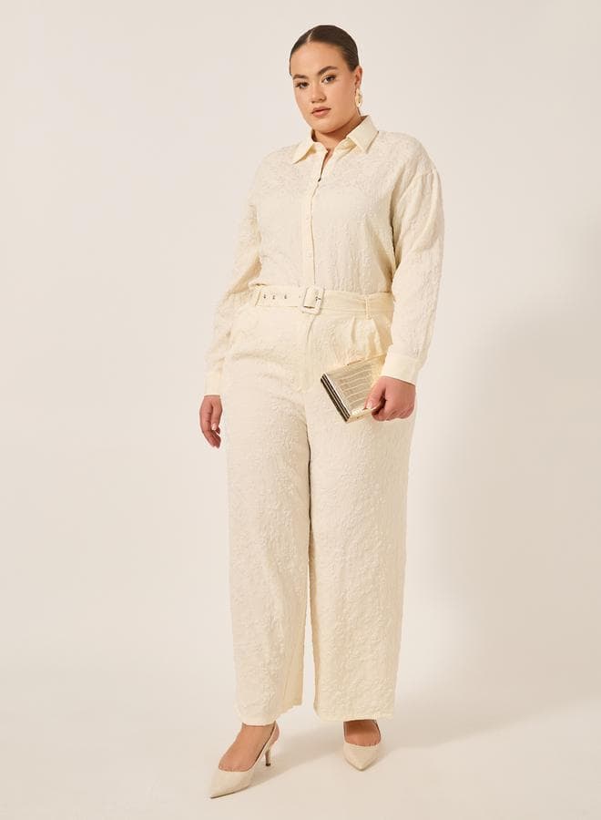 Plus Size Wide Leg Drawstring Pants - Image 1