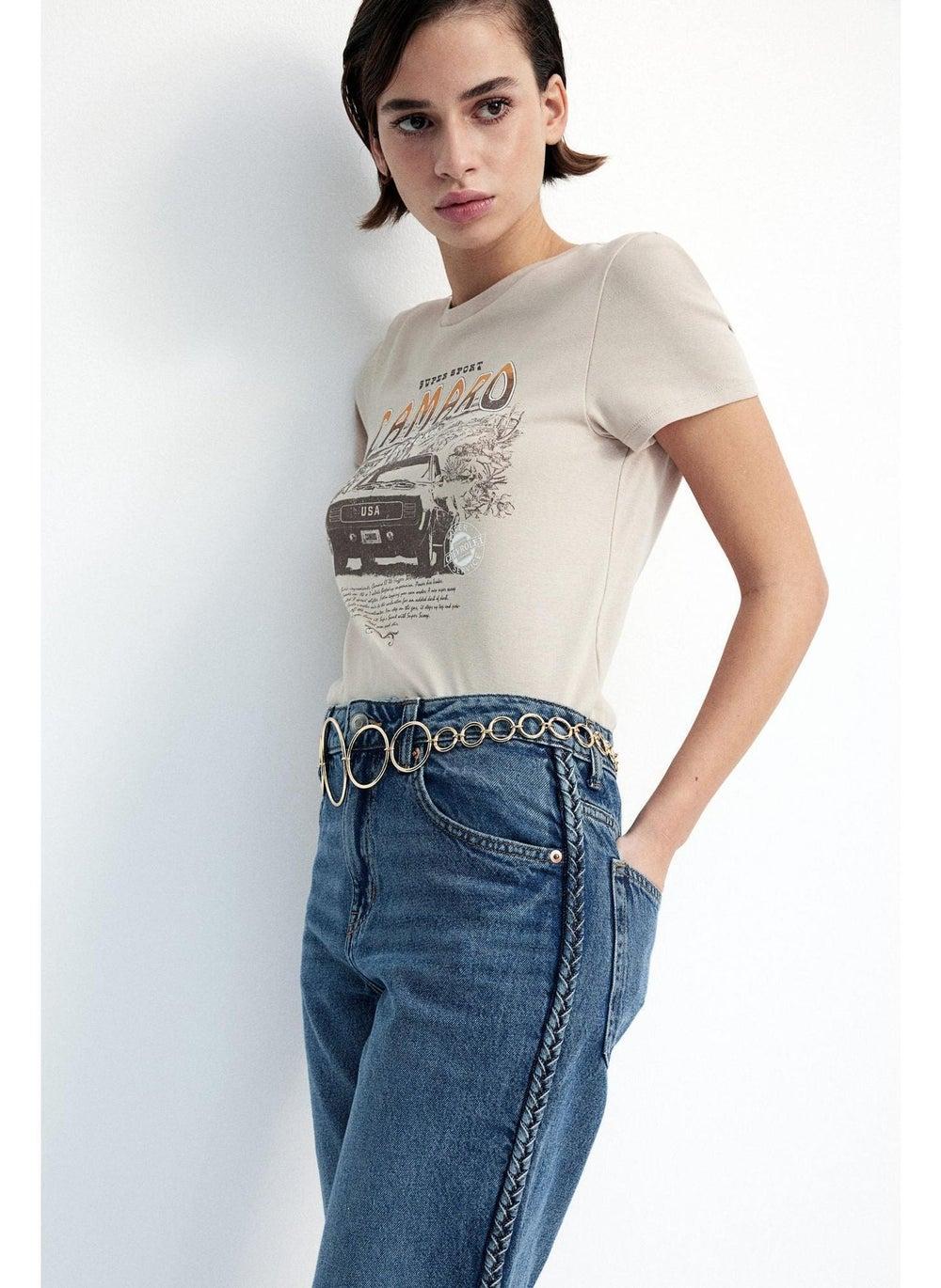 Straight High Ankle Jeans with High Waist Fit - Image 1