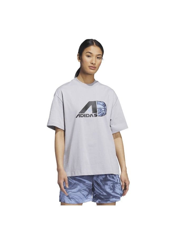Slct Gfx Grey Basketball Tee 2XS - Image 1