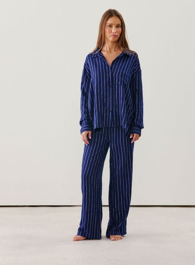 Striped Flannel Pyjama Trousers - Image 1