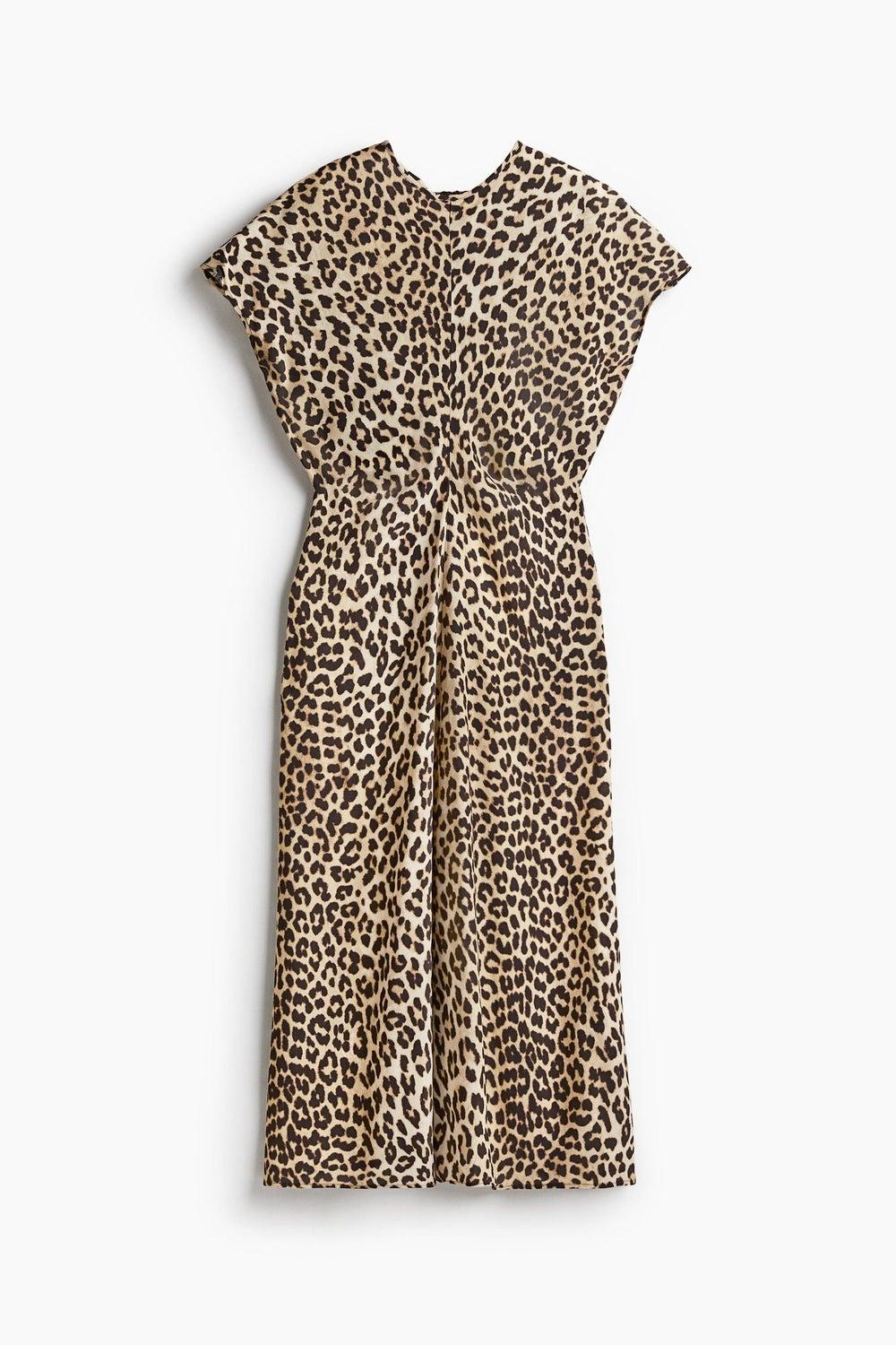 Tapered-Waist Calf-Length Dress - Image 1