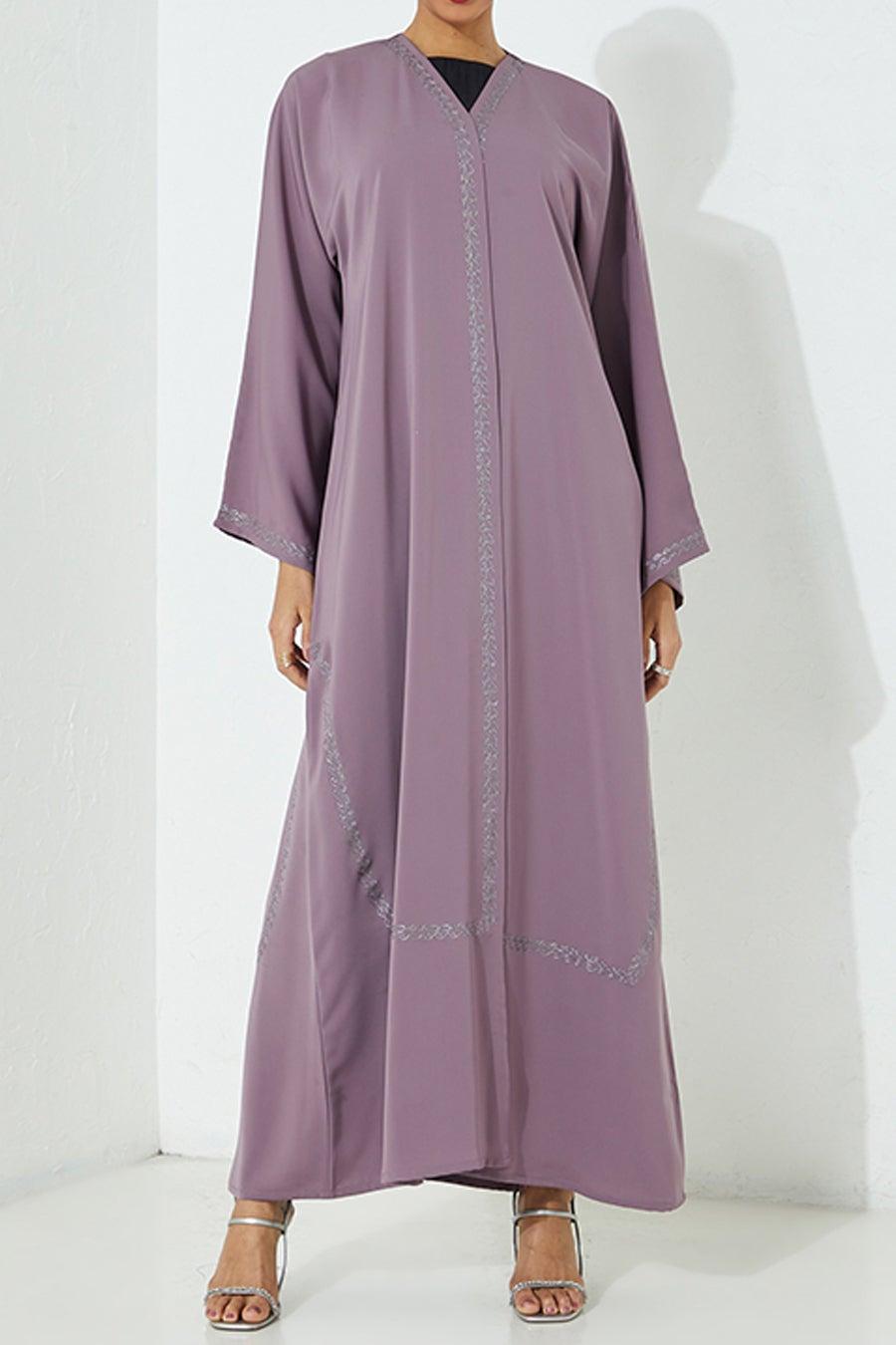 Flared Sleeve Open Abaya - Image 1