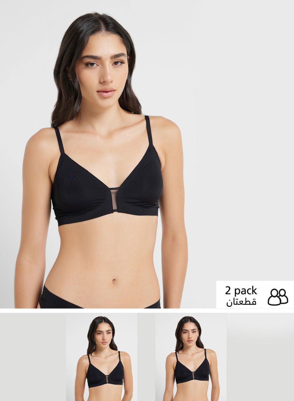 2 Pack Seamless Bra for Everyday Comfort - Image 1