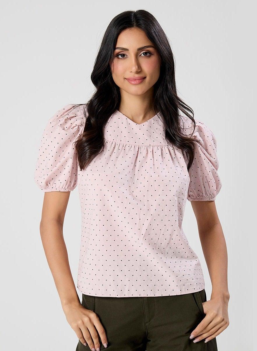 Curved Neck Cut Short Sleeve Bodysuit Top - Image 1