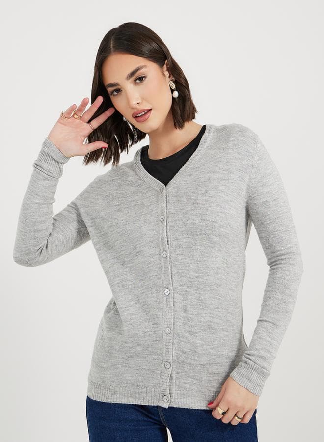 Regular Fit Button-Down Cardigan - Image 1