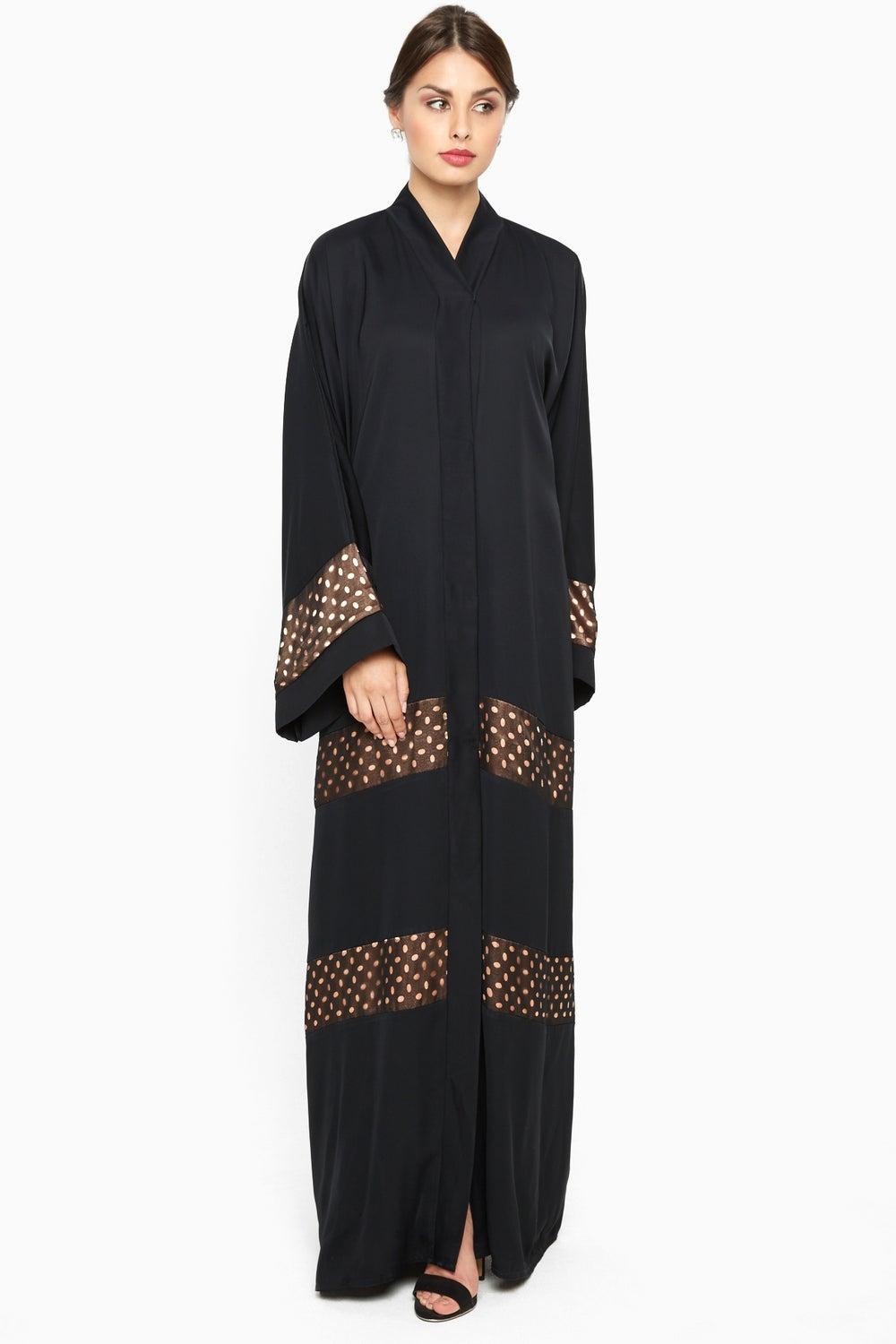 Laser Cut Sleeve Abaya with Sheila AJ538A - Image 1