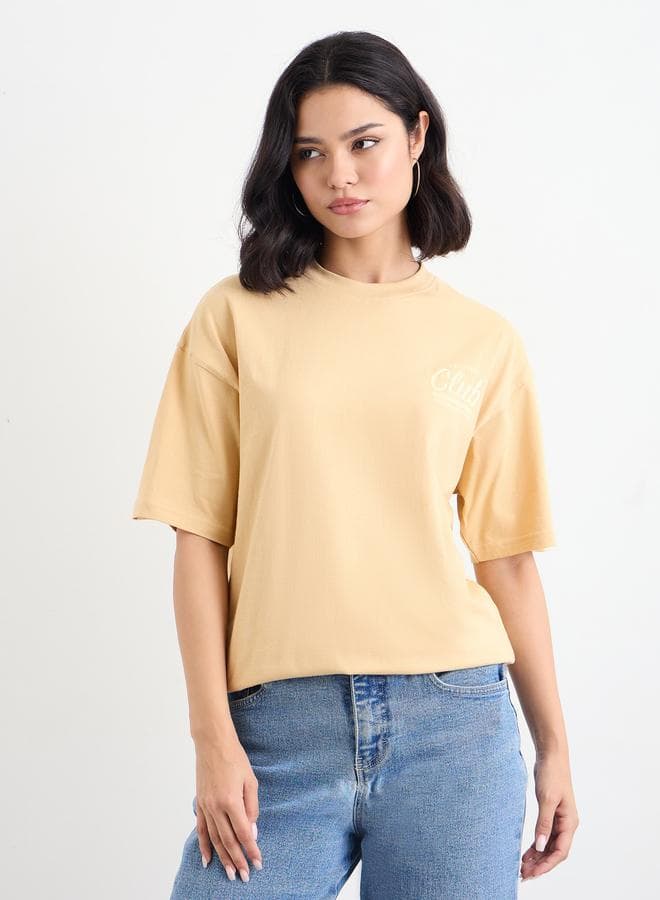 Styli Slogan Print Oversized Women’s T-Shirt - Image 1