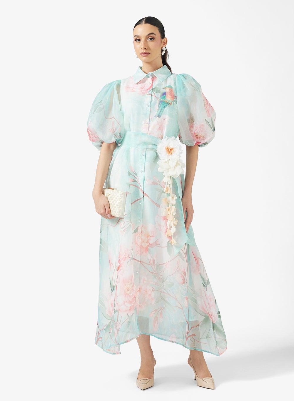 Floral Print Maxi Dress - Image 1