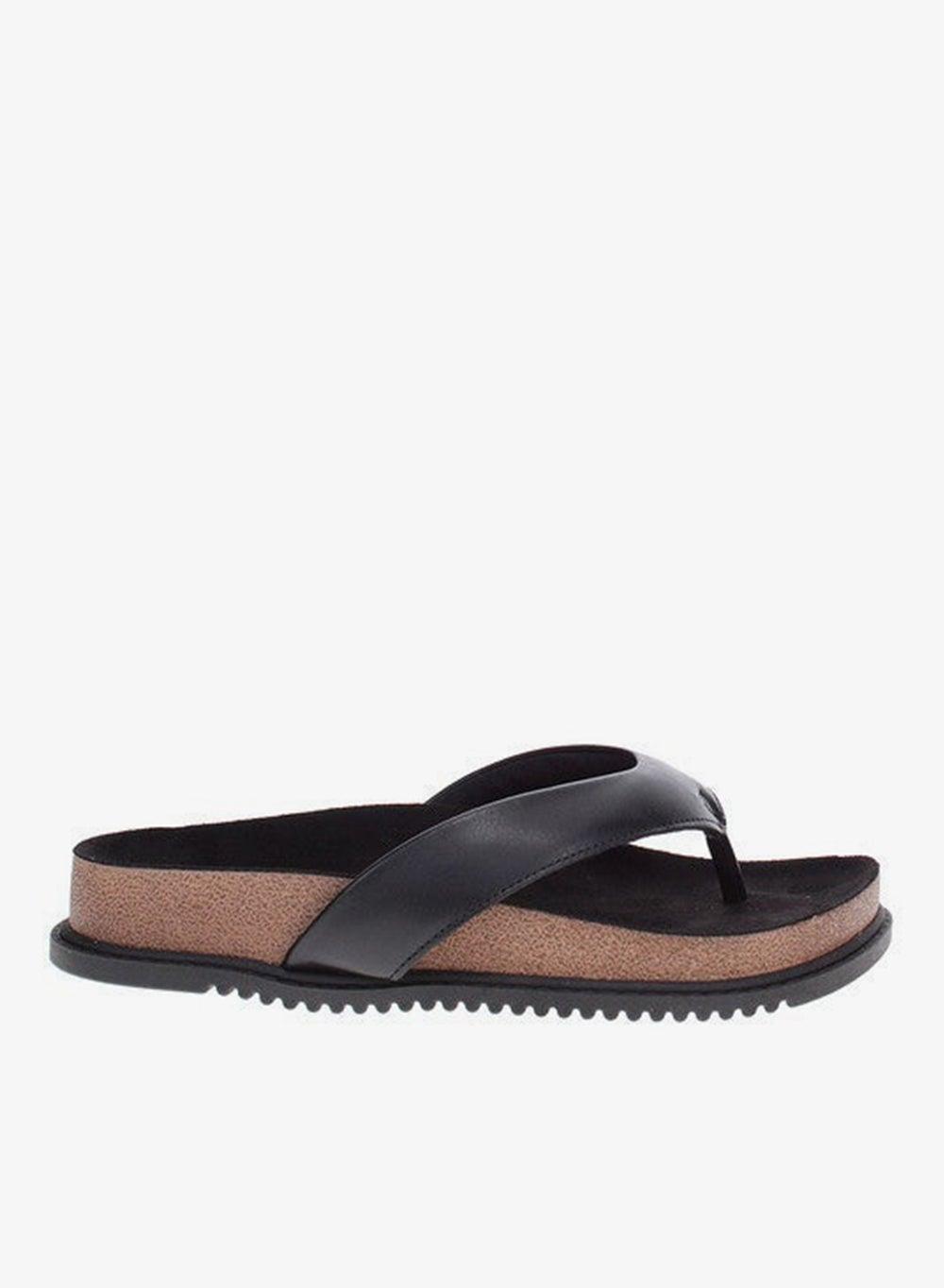 Beira Rio Black Flat Sandals Made in Brazil - Image 1