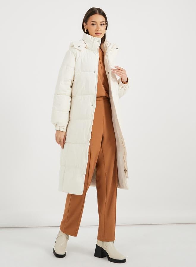 Midi Length Oversized Padded Coat - Image 1