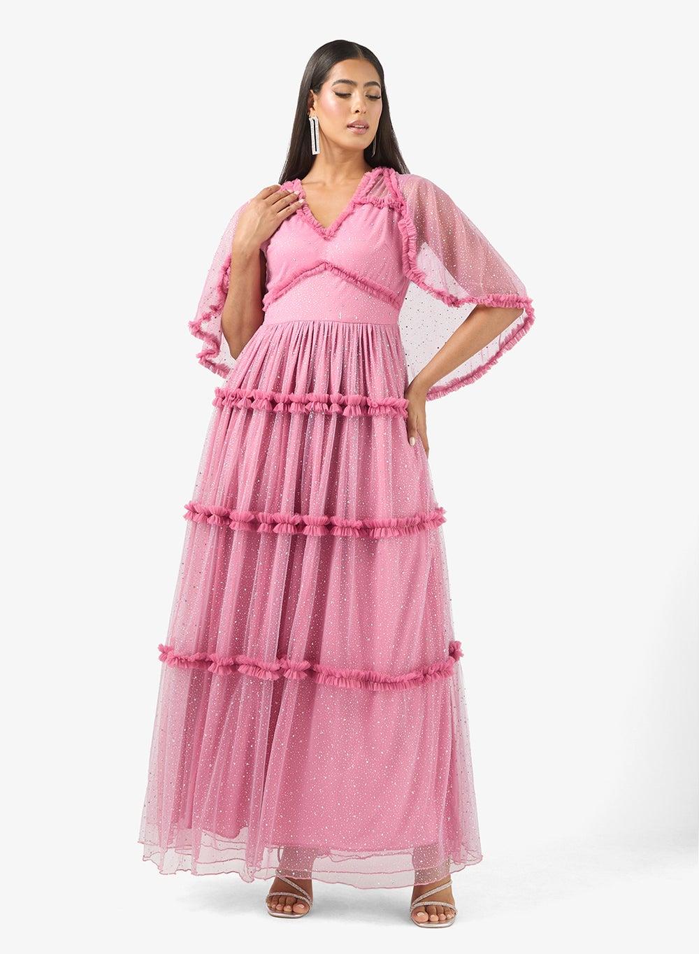 Tiered Ruffle Gown for Elegant Arabian Dressing - Image 1
