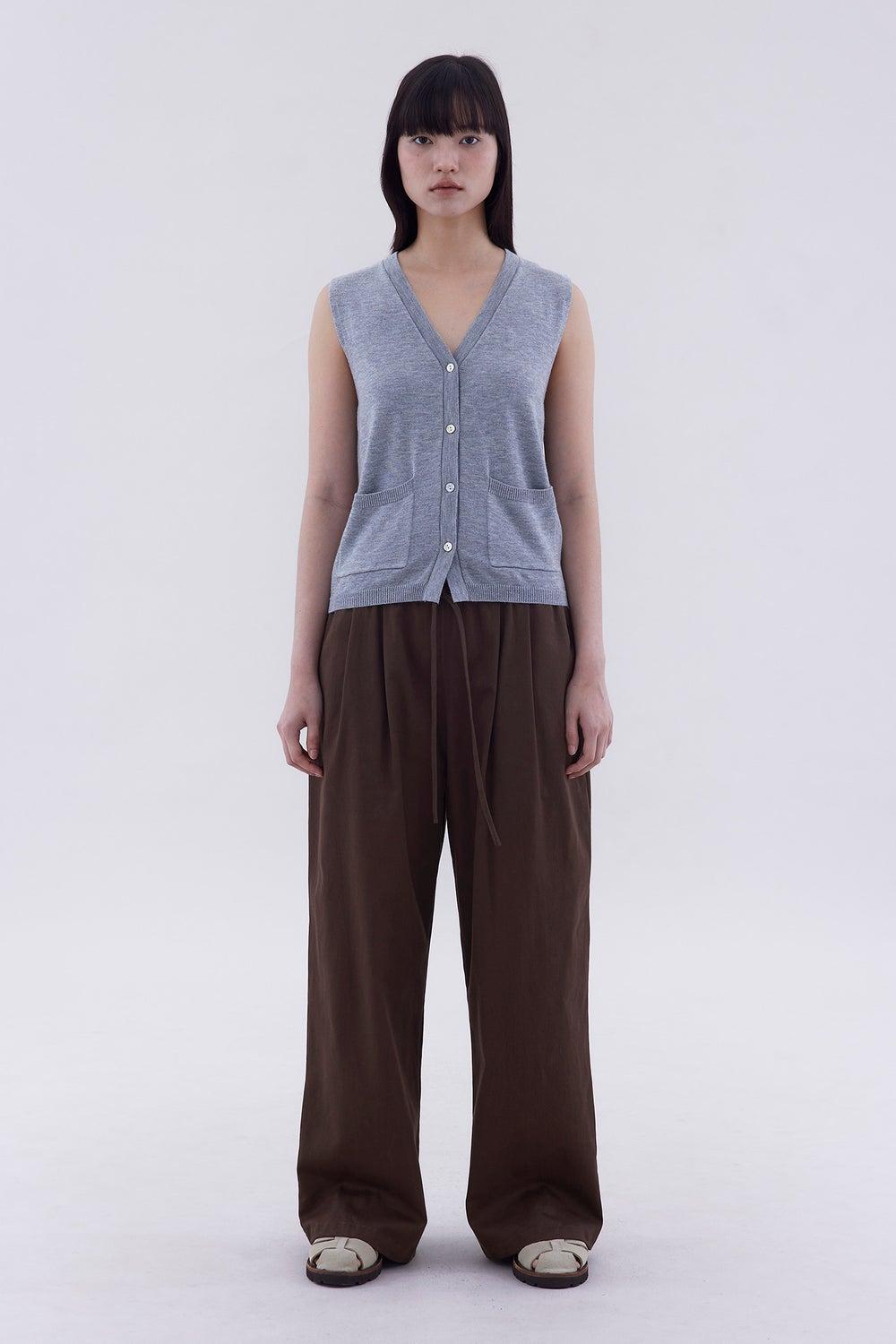 Cadley Mid-Rise Cotton Drawstring Pants - Image 1