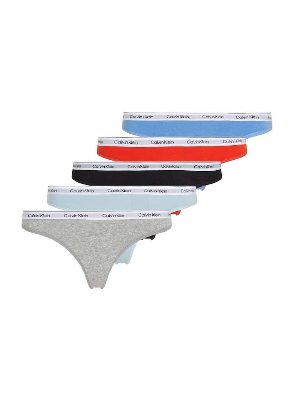 5 Pack Low Rise Thongs in Cotton Stretch - Image 1