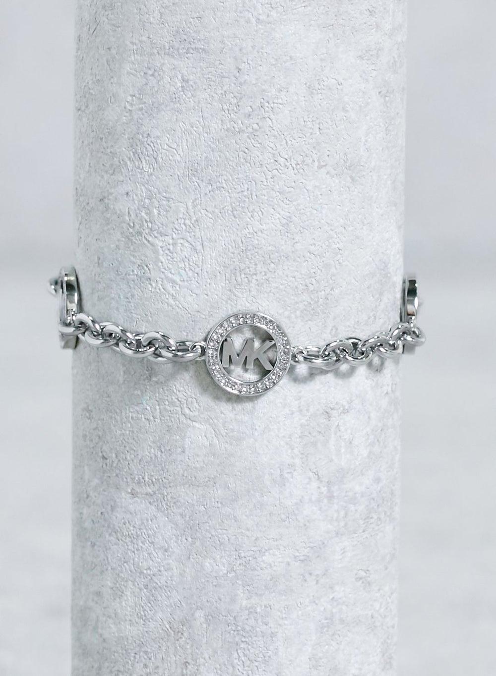 Logo Bracelet with Silver-Tone Rolo Chain Links - Image 1