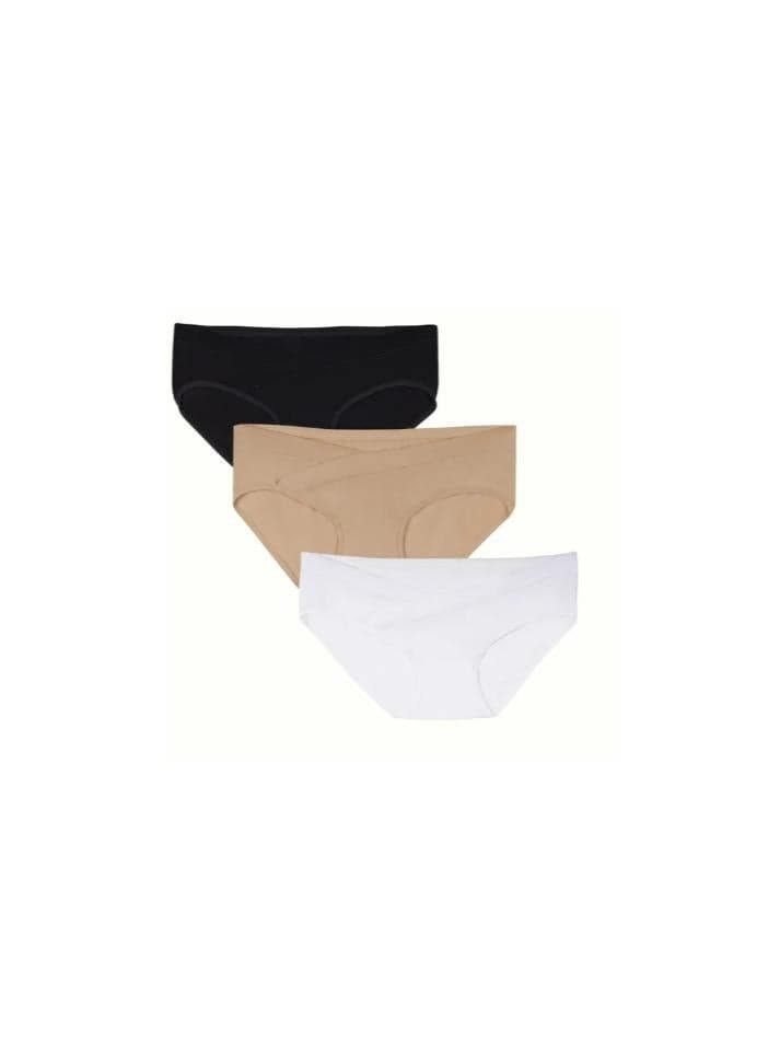 Bamboo Cotton Low Waist Maternity Panty 3-Pack - Image 1