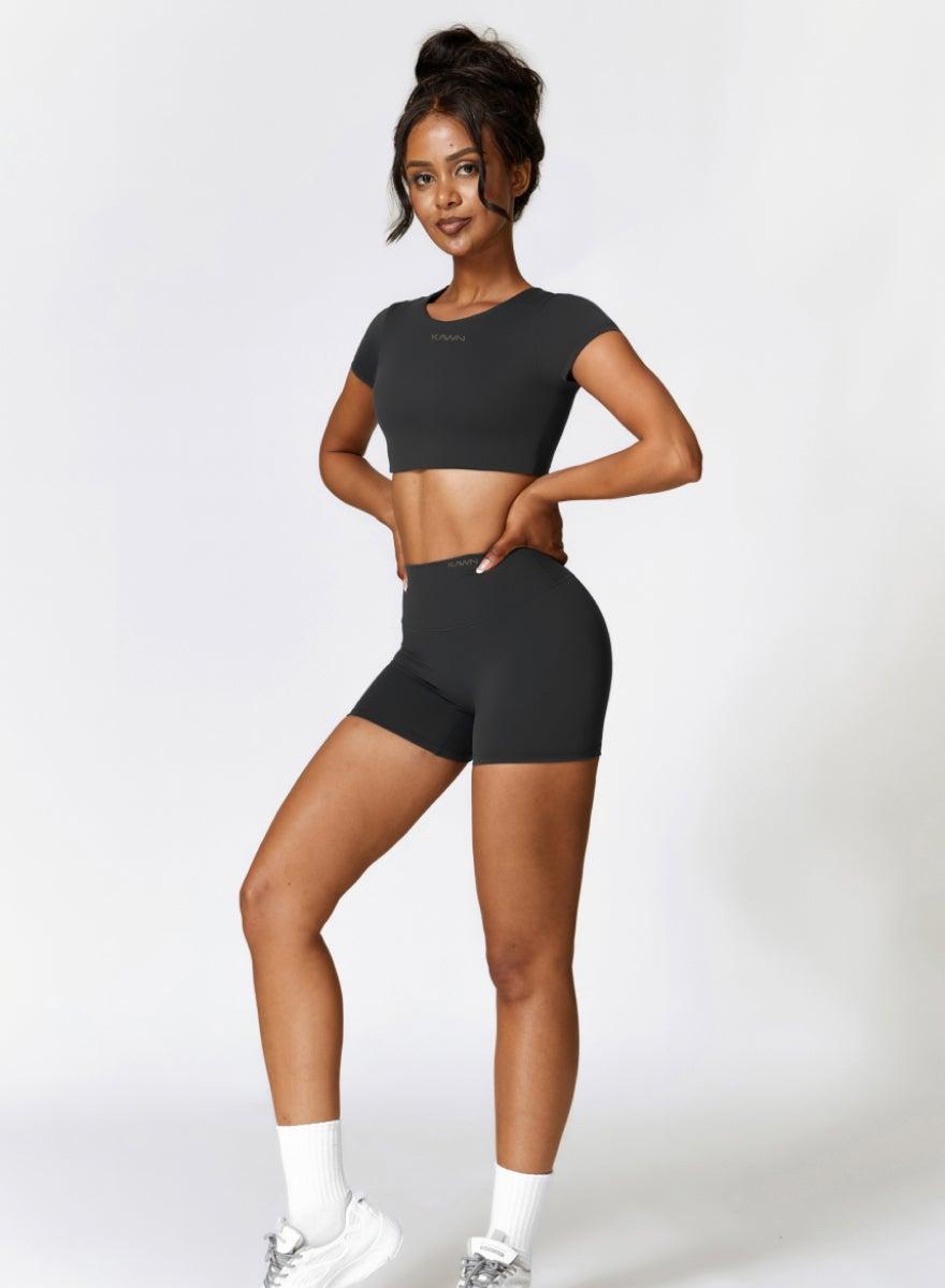 Women’s Mid Waist Contour Yoga Shorts for Training - Image 1
