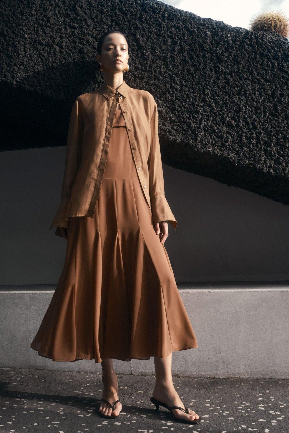 Chiffon Strappy Ankle-Length Maxi Dress - Image 1