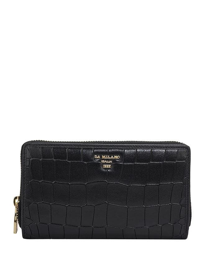 Genuine Leather Black Ladies Wallet - Image 1