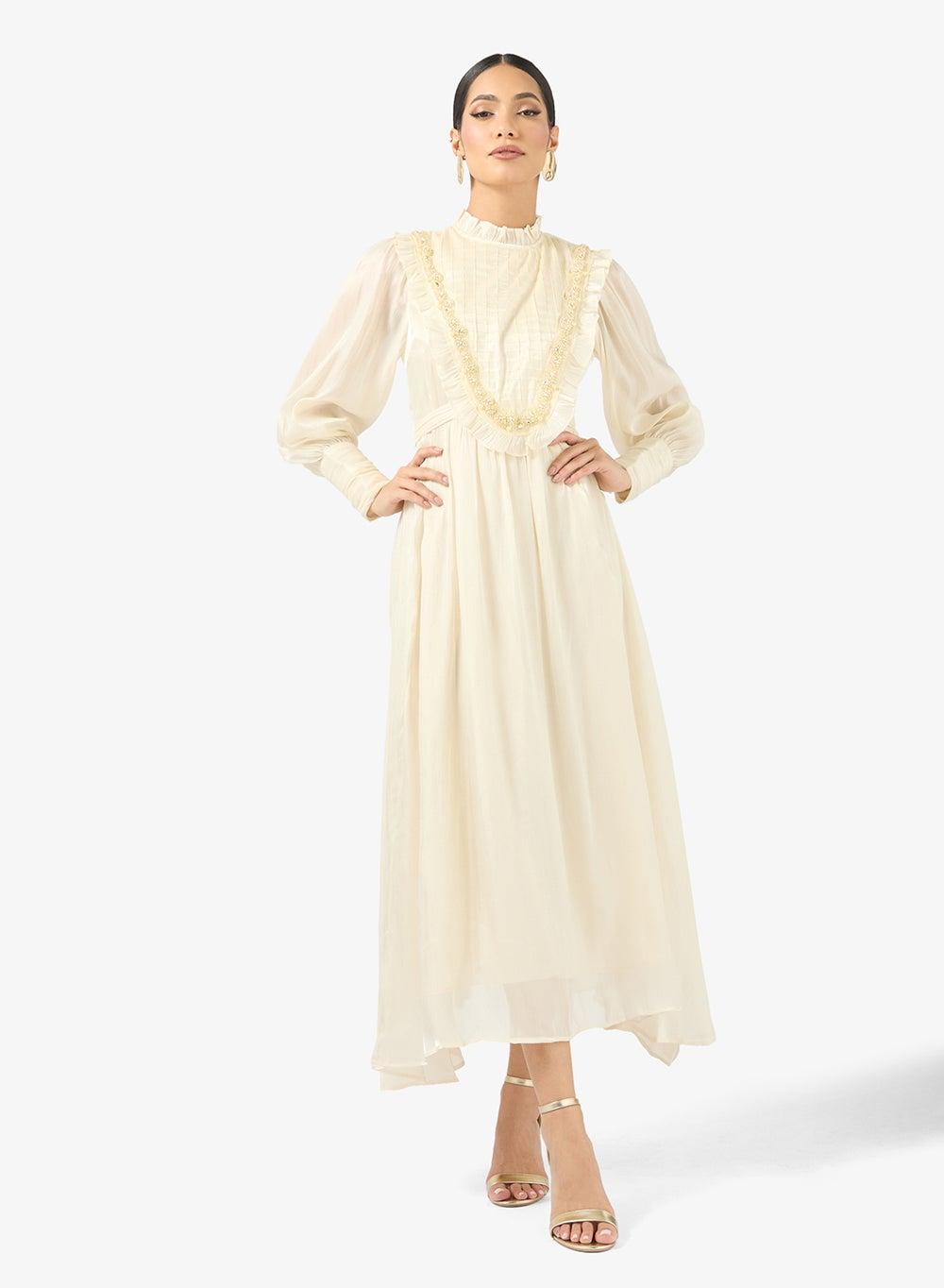 Embellished Yoke Maxi Dress - Image 1