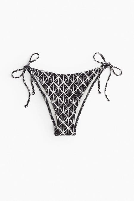 Tie Tanga Bikini Bottoms with Mid Waist Fit - Image 1