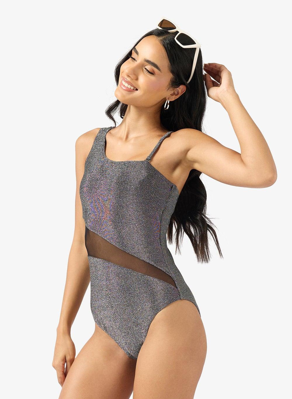 Swimsuit With Sheer Waist - Image 1