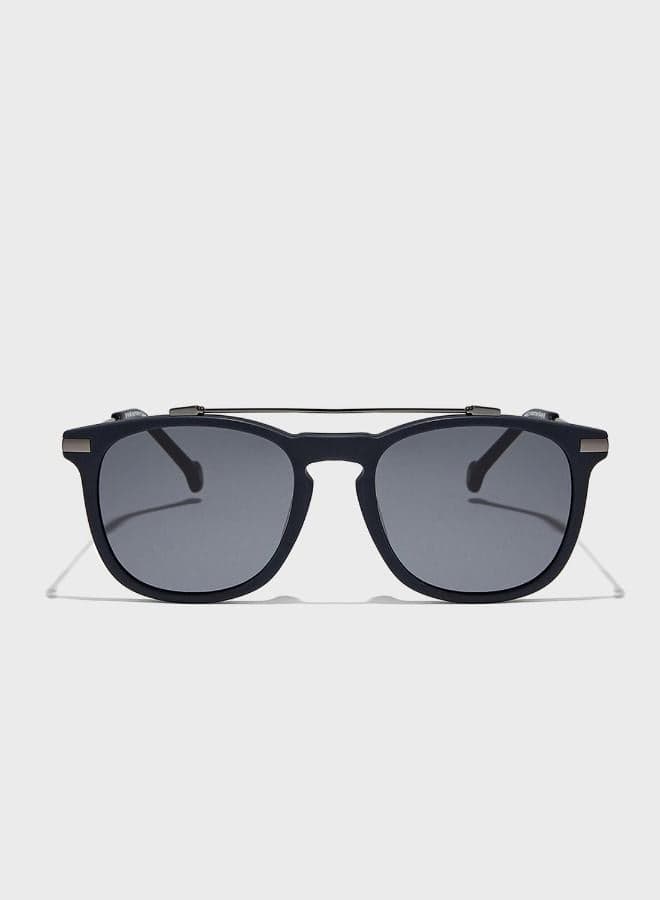 Challenger Wayfarers Black Square Sunglasses - Image 1