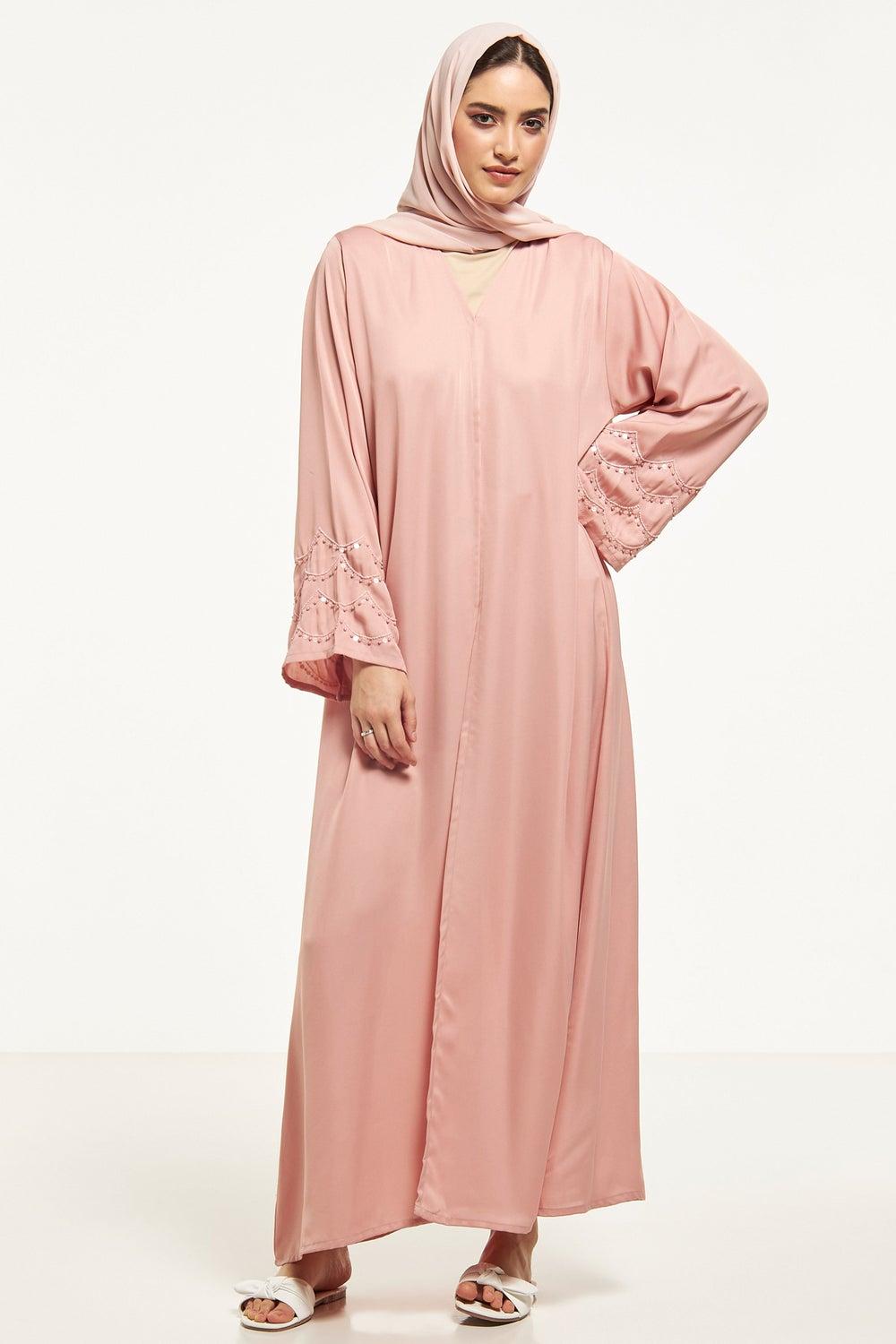 Embellished Flared Sleeve Abaya - Image 1