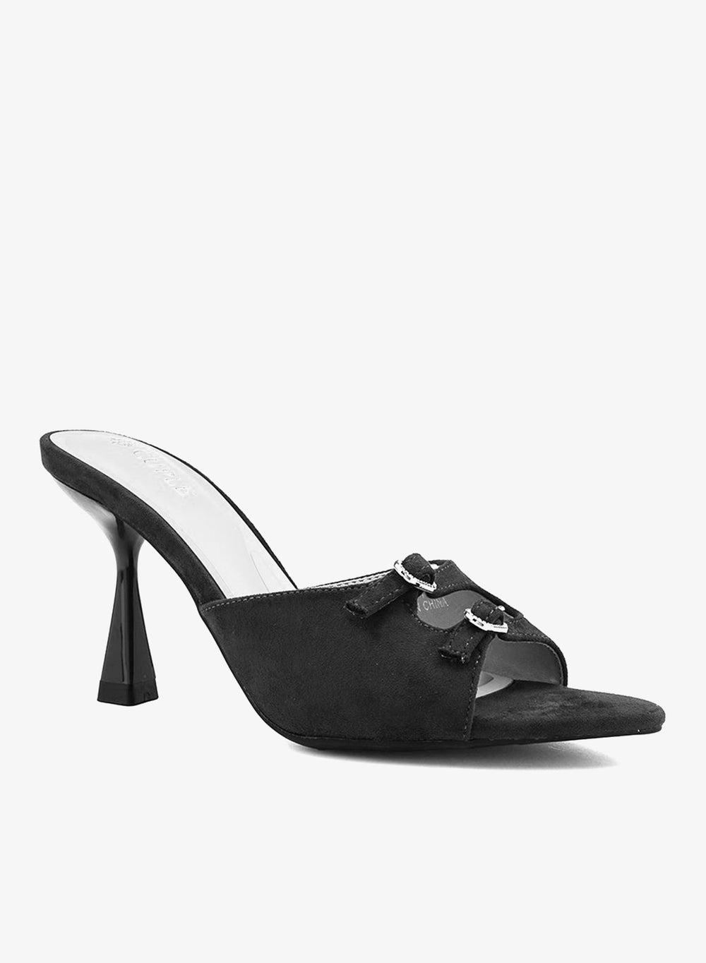 Women's Dual Buckled Strap Heeled Sandals - Image 1