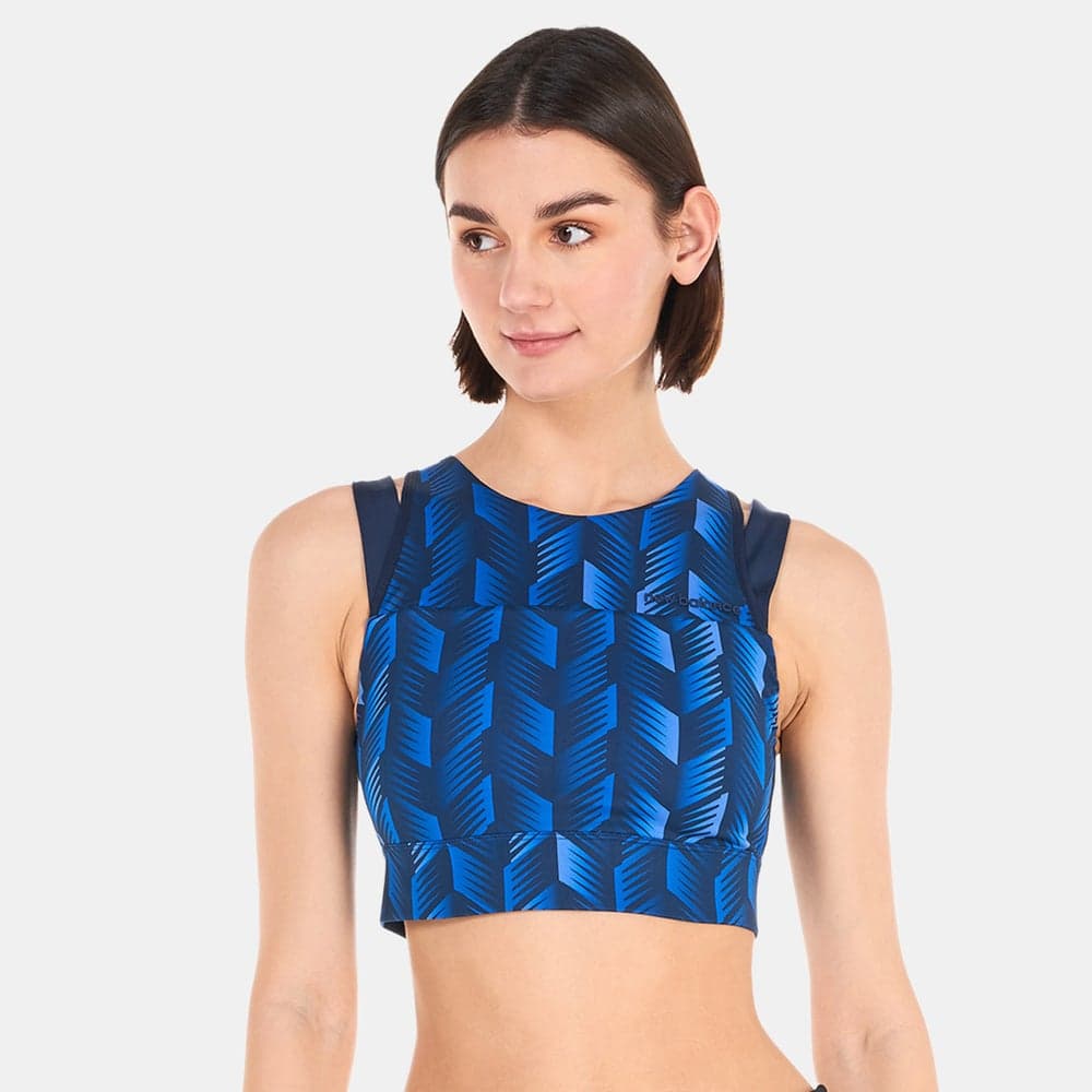 Women's Shape Shield Printed Crop Sports Bra - Image 1