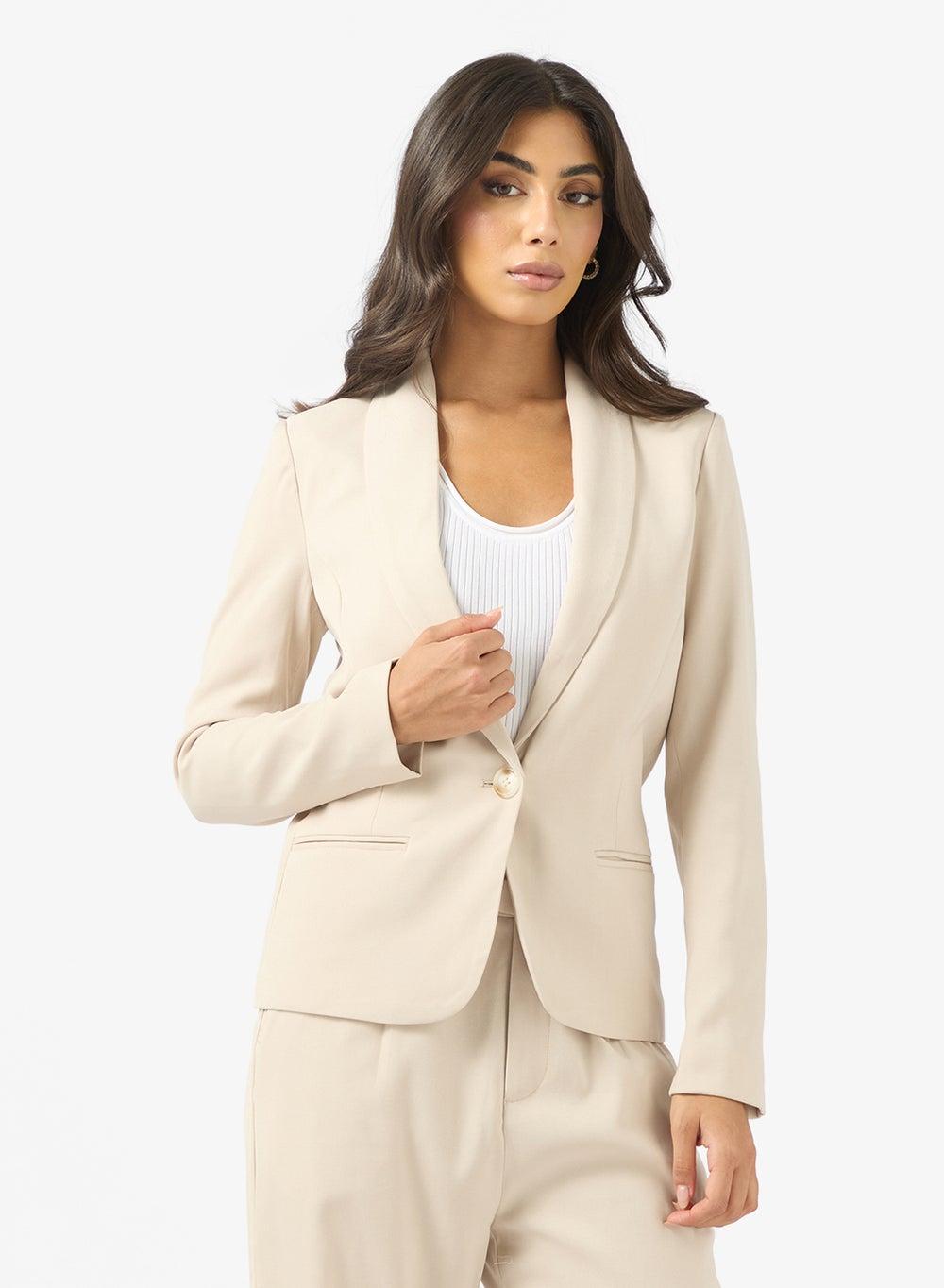 Shawl Collar Single-Button Blazer - Image 1