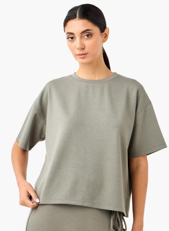 Oversized T-Shirt with Side Slit - Image 1