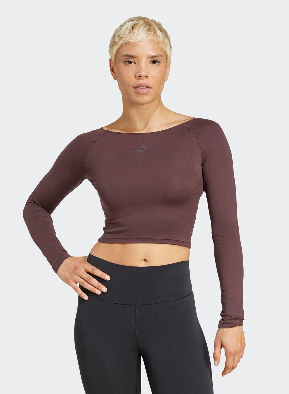 adidas Yoga Long Sleeve Crop Tee - Image 1
