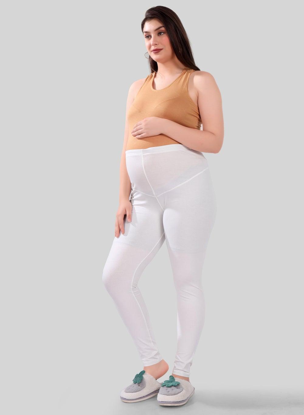 TUMMY White Maternity Legging for Everyday Comfort - Image 1