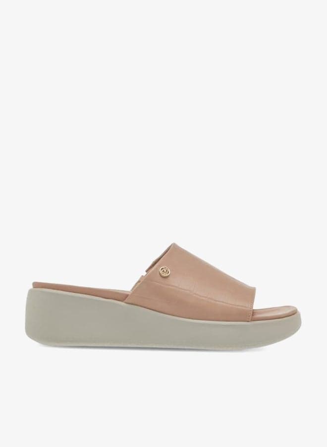 Women's Textured Slip-On Wedge Sandals - Image 1