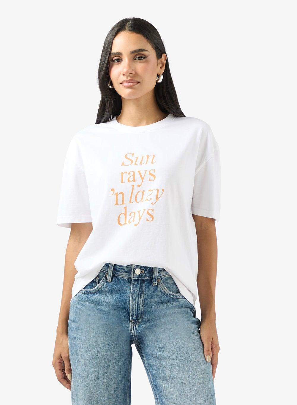 Women’s Crew Neck Holiday Graphic T-Shirt - Image 1