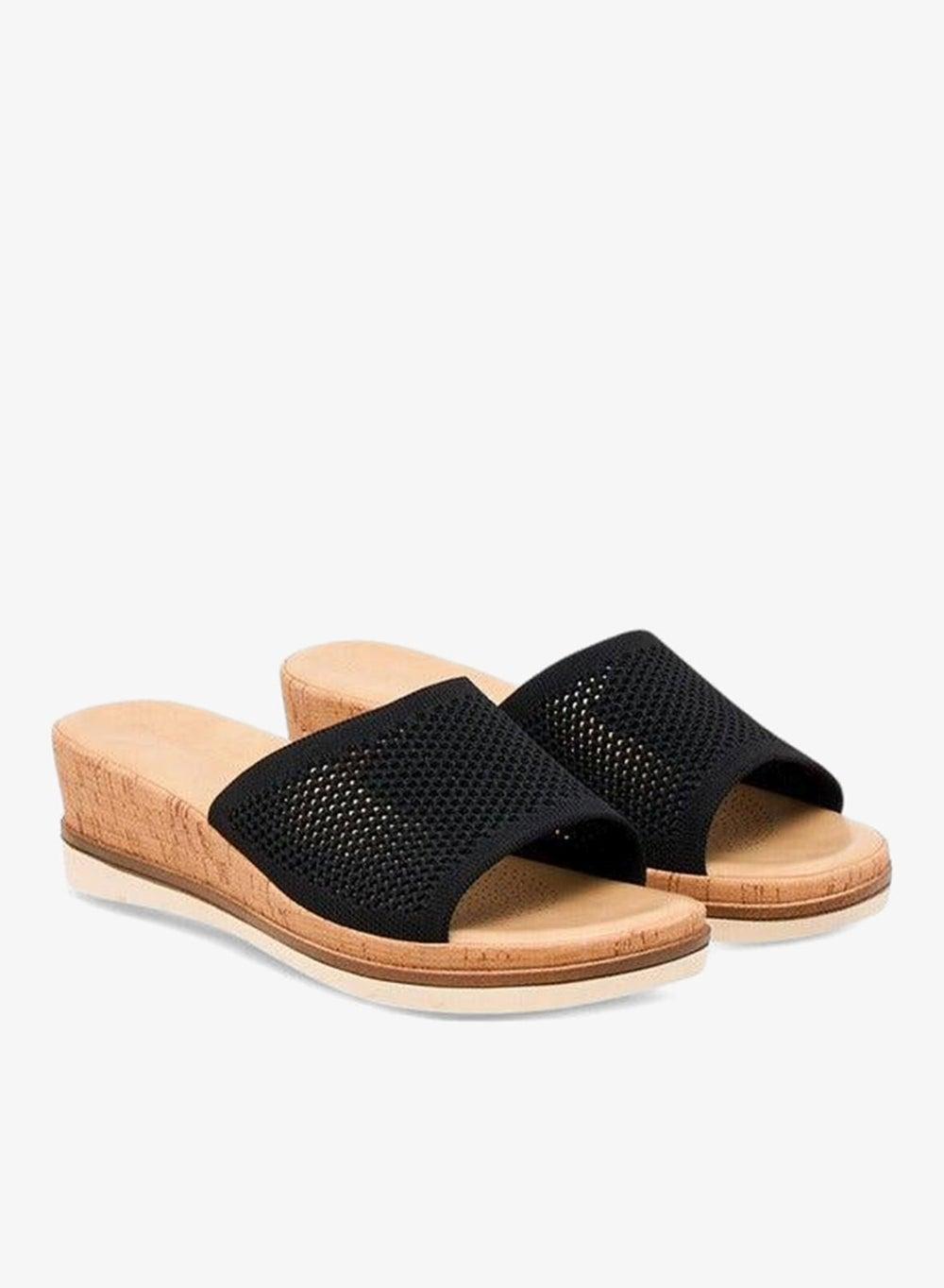 Flyknit Textured Slip-On Wedge Sandals for Women - Image 1