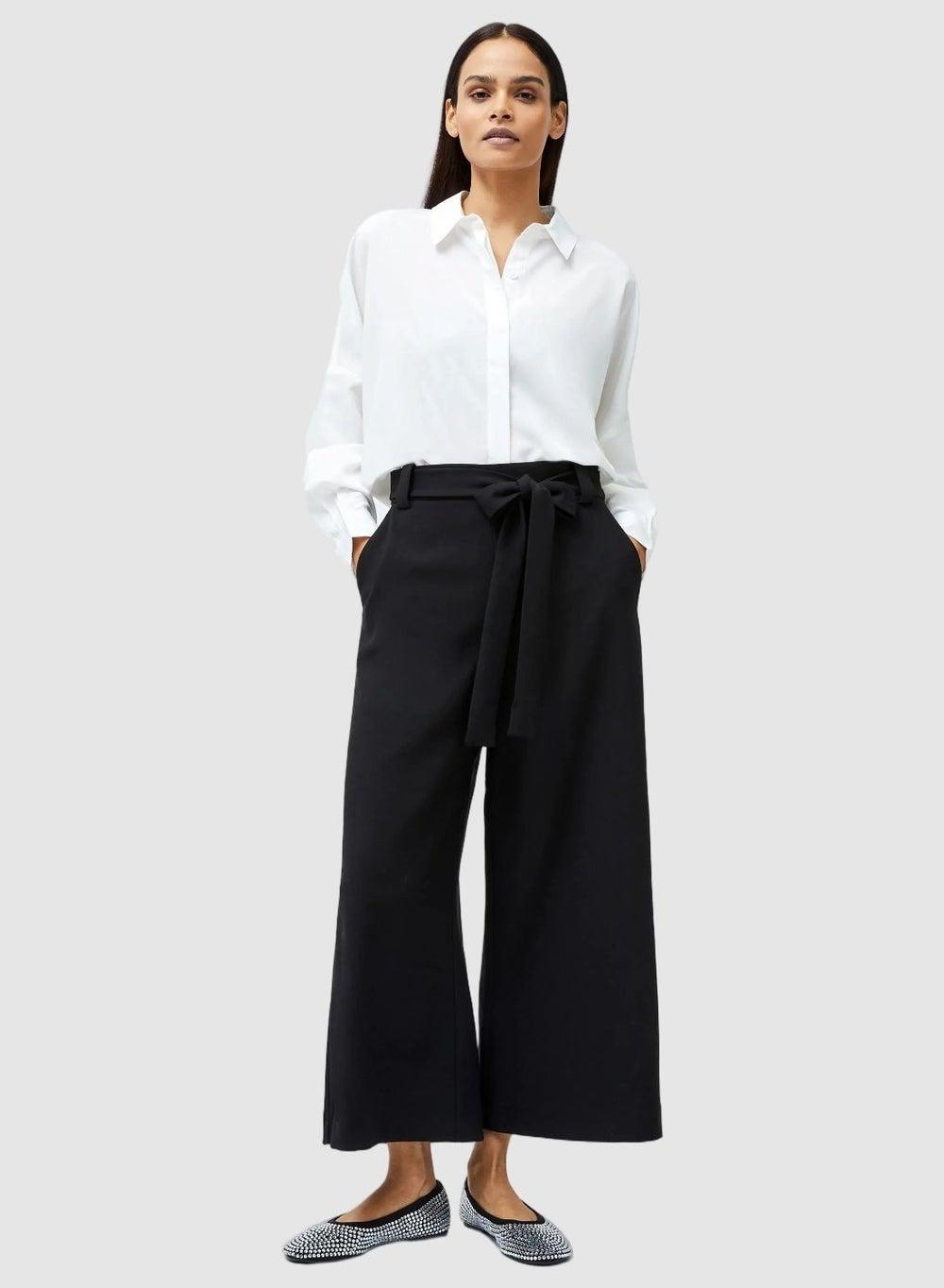 Whisper Belted Wide Leg Cropped Culottes - Image 1