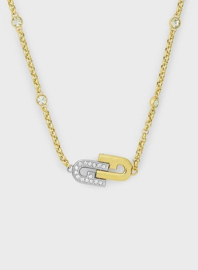 Arch Gold-Tone Stainless Steel Necklace - Image 1