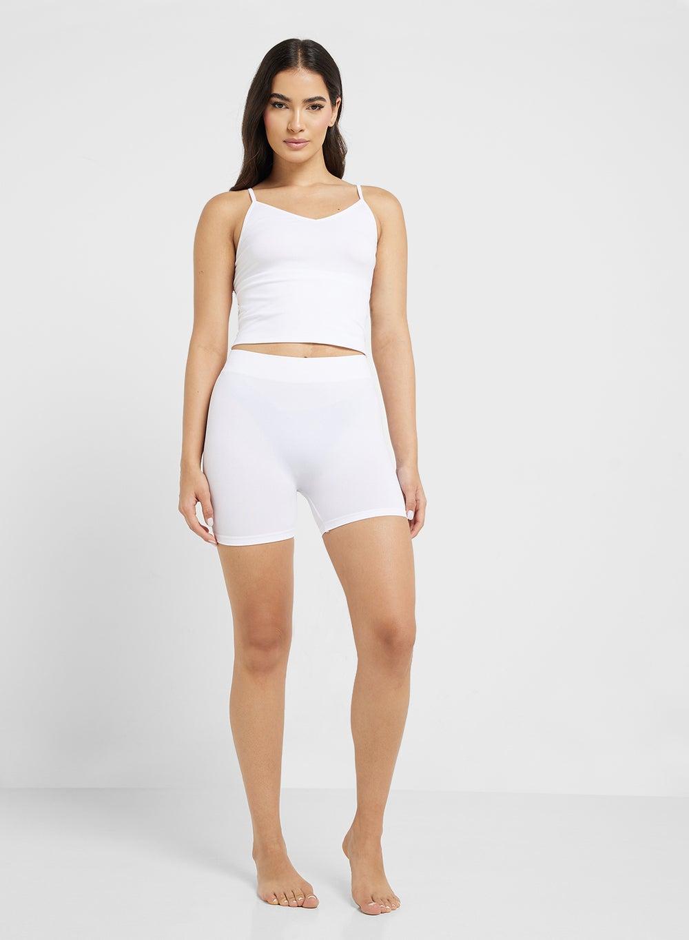 Seamless Mid-Waist Shapewear Shorts - Image 1
