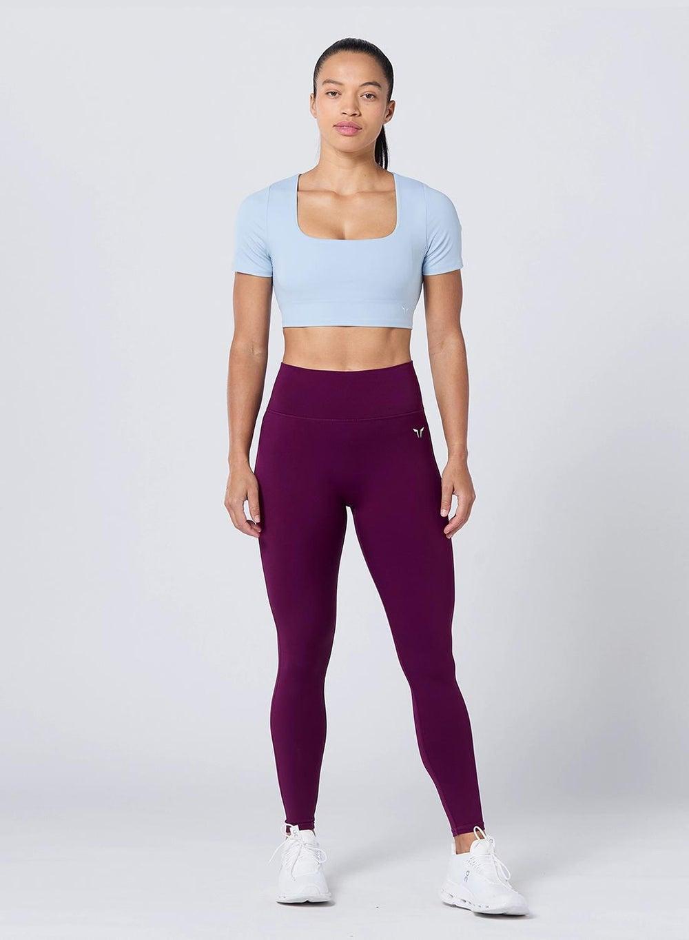 High Impact Anti Slip Bra Top with Cap Sleeves - Image 1